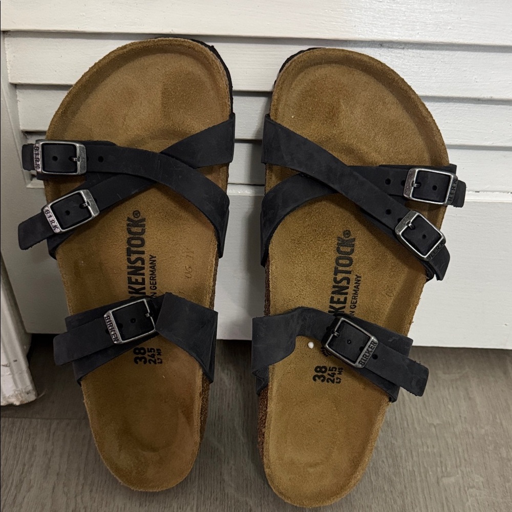 Birkenstock Dark Gray Strappy Sandals
New condition